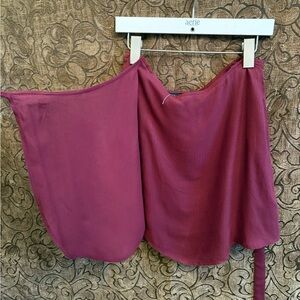 Kendall & Kylie Burgundy A-Line Skirt